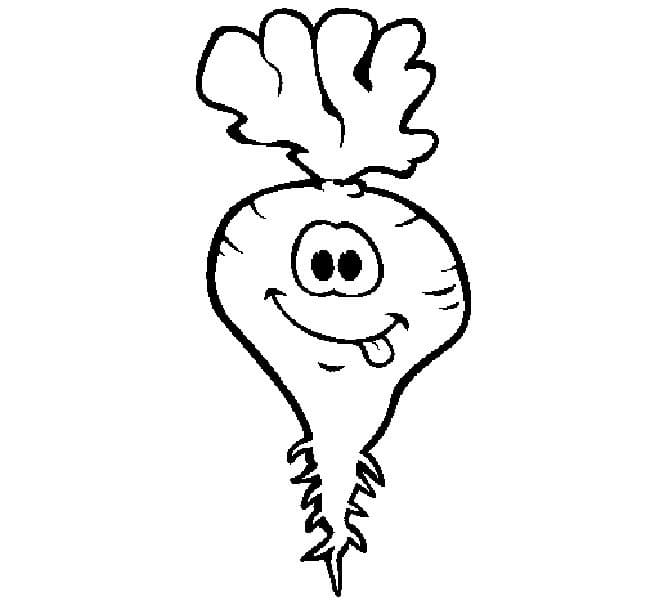 beterraba kawaii para colorir