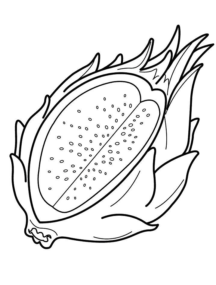 desenhos de fruta do dragão para colorir