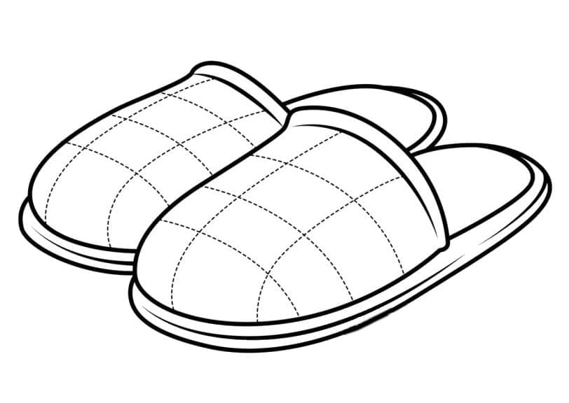 desenho de chinelos imprimível grátis para colorir