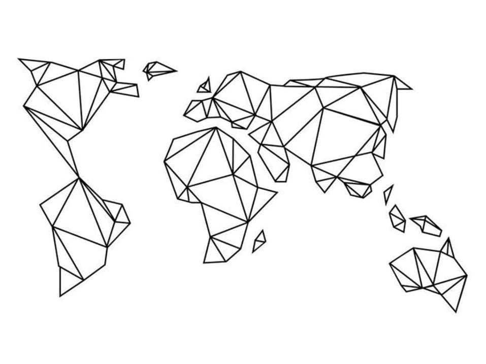 desenho de origami imprimível para crianças para colorir