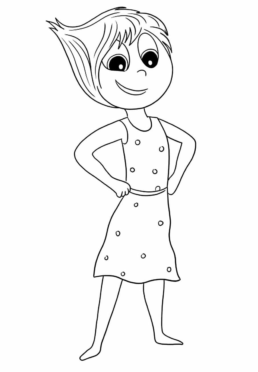 desenho de alegria de disney pixar para colorir