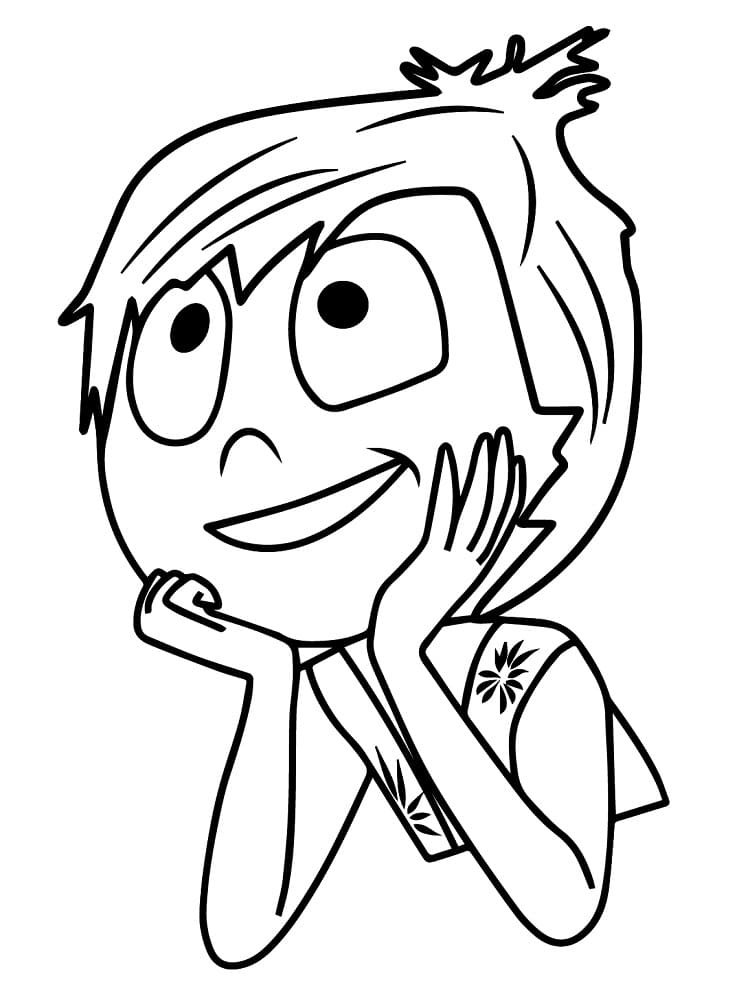 desenho de alegria grátis para colorir