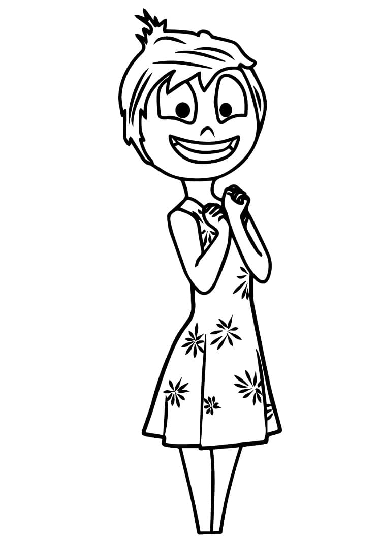 desenho de alegria imprimível grátis para colorir