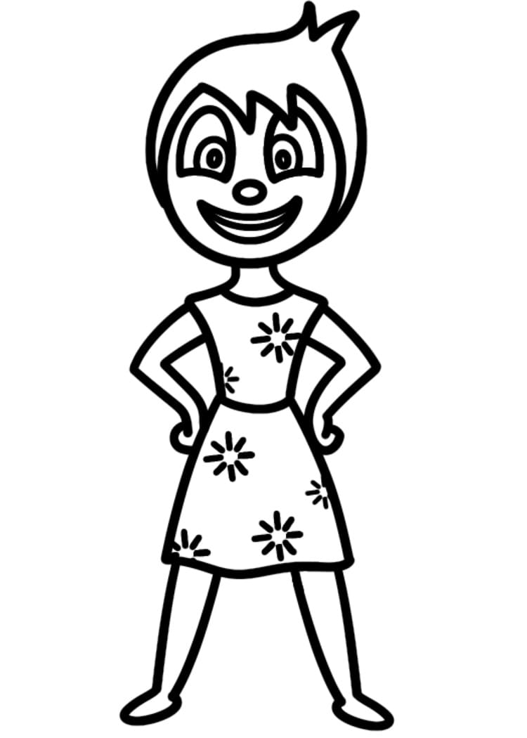 desenho de alegria imprimível grátis para crianças para colorir