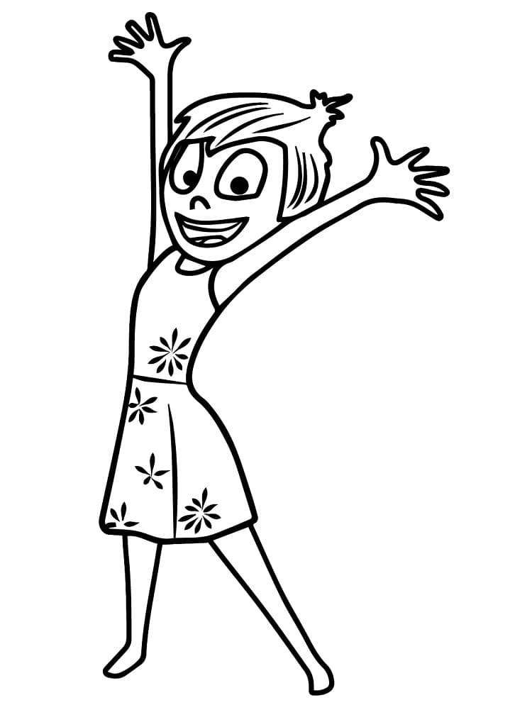 desenho de alegria imprimível para colorir