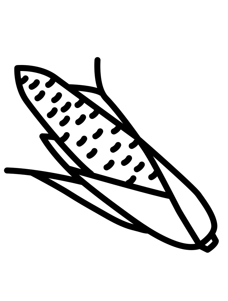 desenho de milho simples