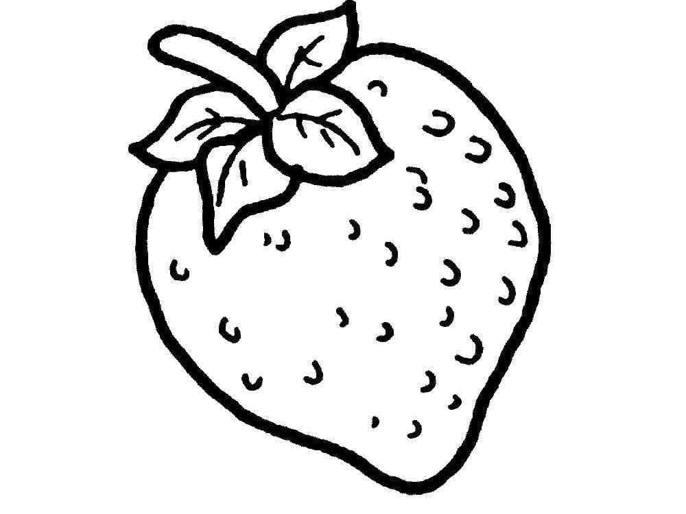 desenho de pequeno morango para colorir