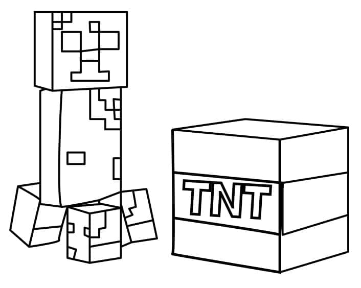 desenho de foto de creeper para colorir