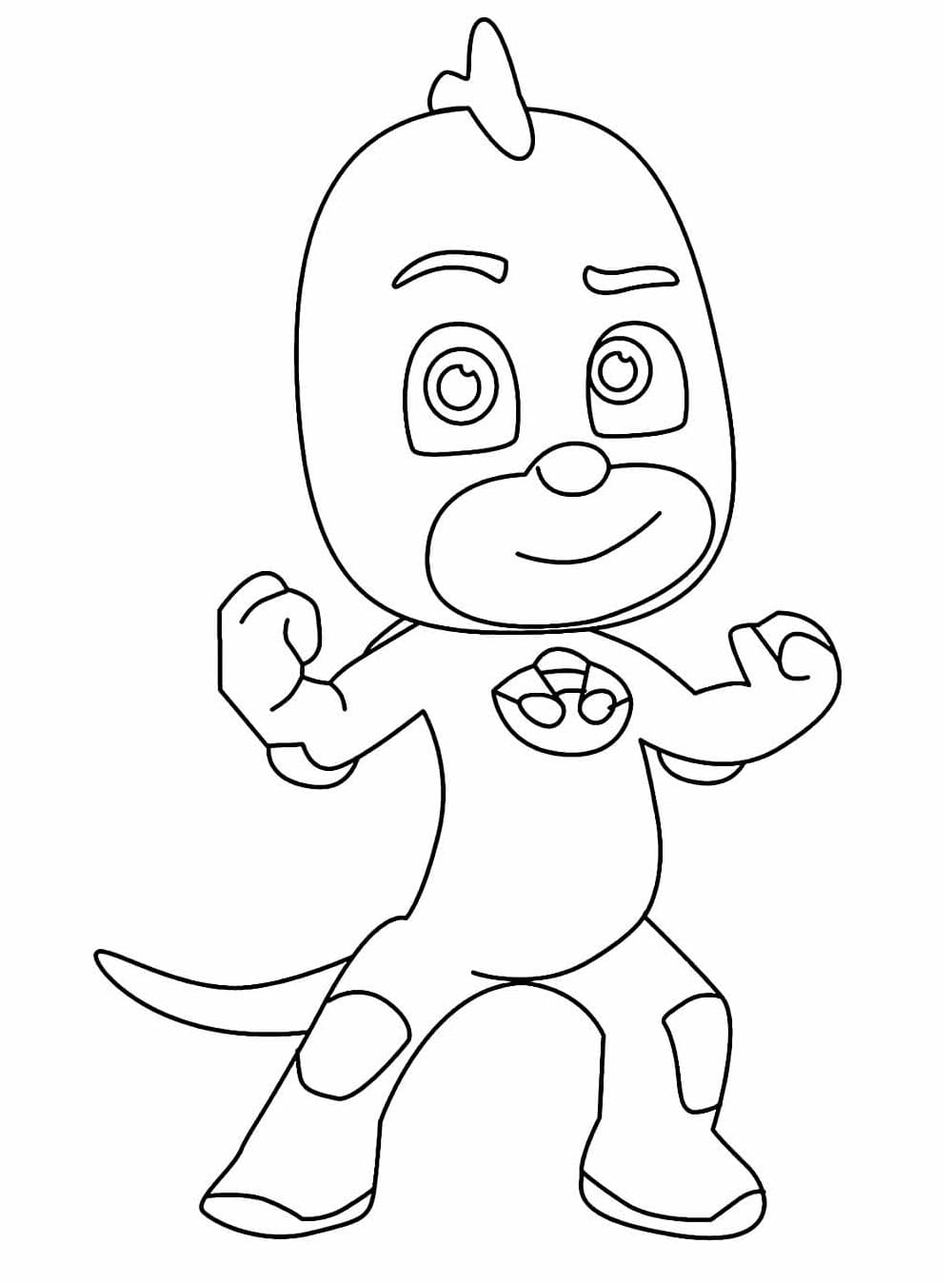 desenho de lagartixo pj masks para colorir