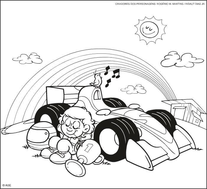 desenho de senninha para crianças de 1 anos para colorir