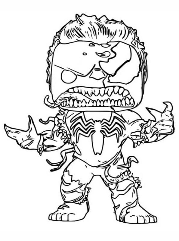 desenho de venom funko pop para colorir