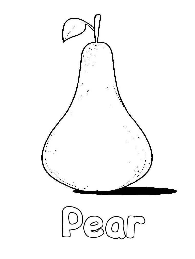 desenho de pera para crianças pintarem
