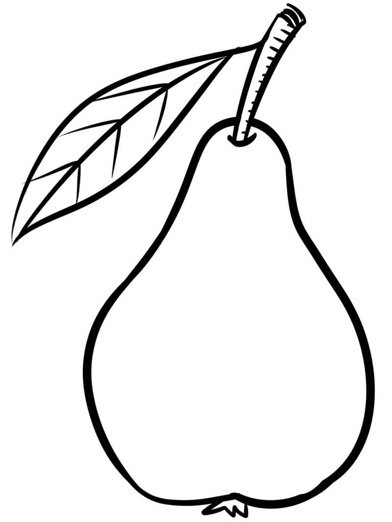 desenho de pera para imprimir e colorir