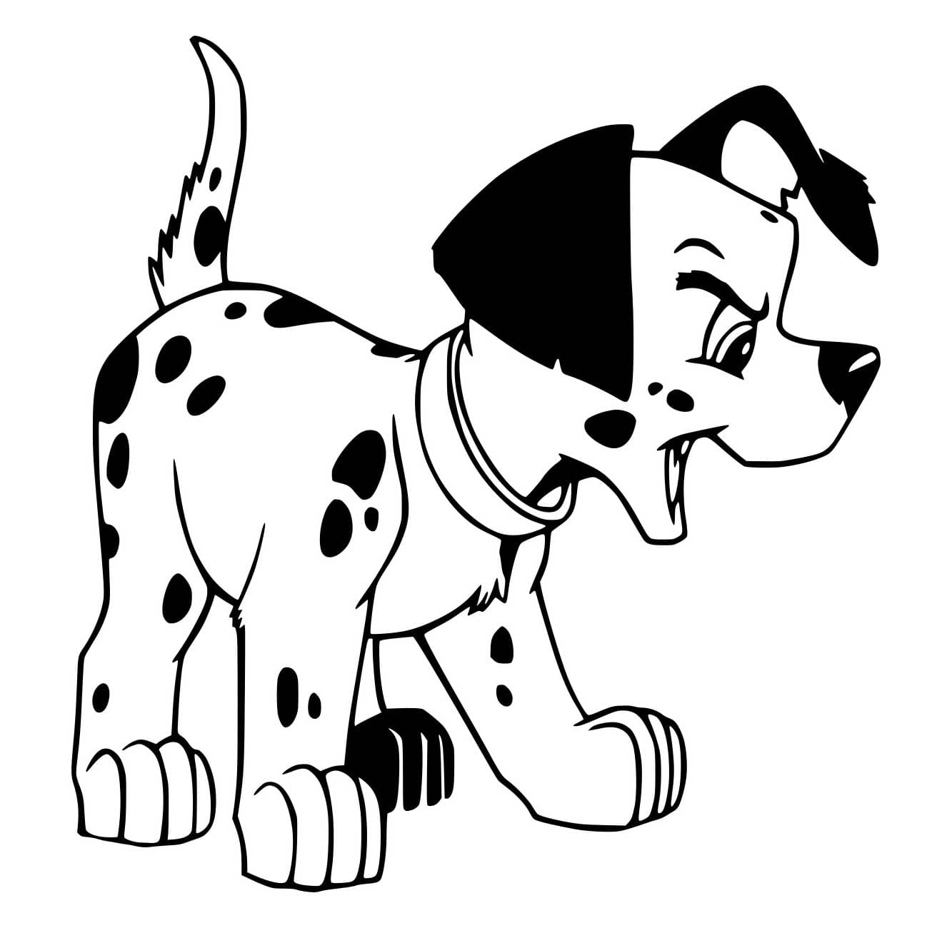 Desenho de Dálmata Bravo para Colorir