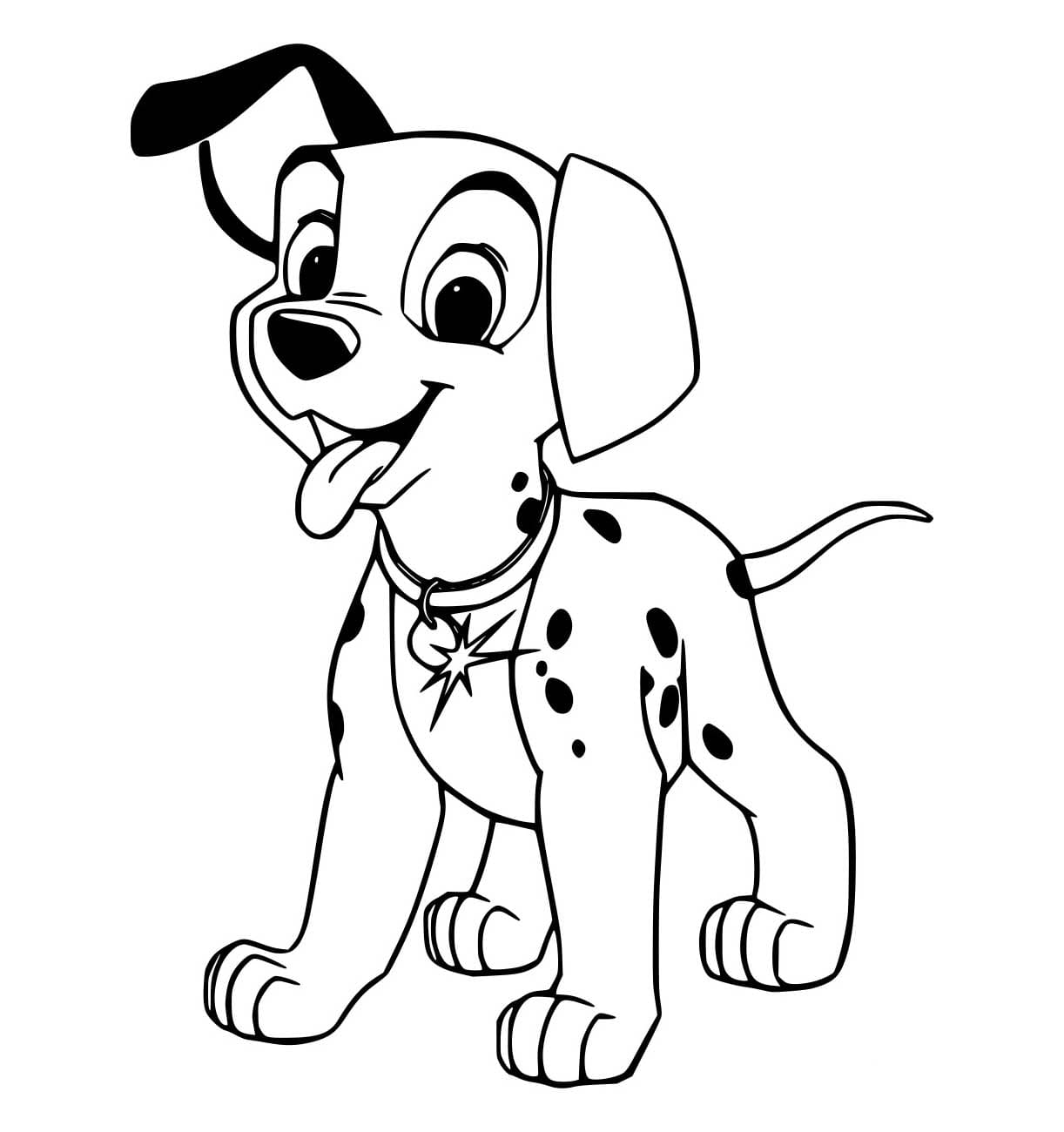 Desenho de Latido do Dálmata para Colorir