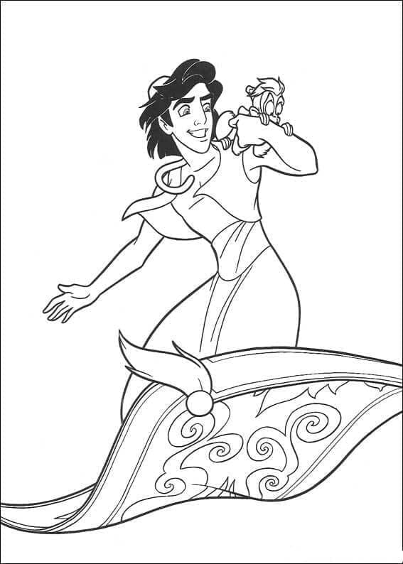 Desenhos de Aladdin Disney para Colorir