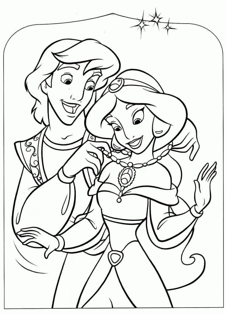 Desenhos de Aladdin Imprimivel para Crianças para Colorir