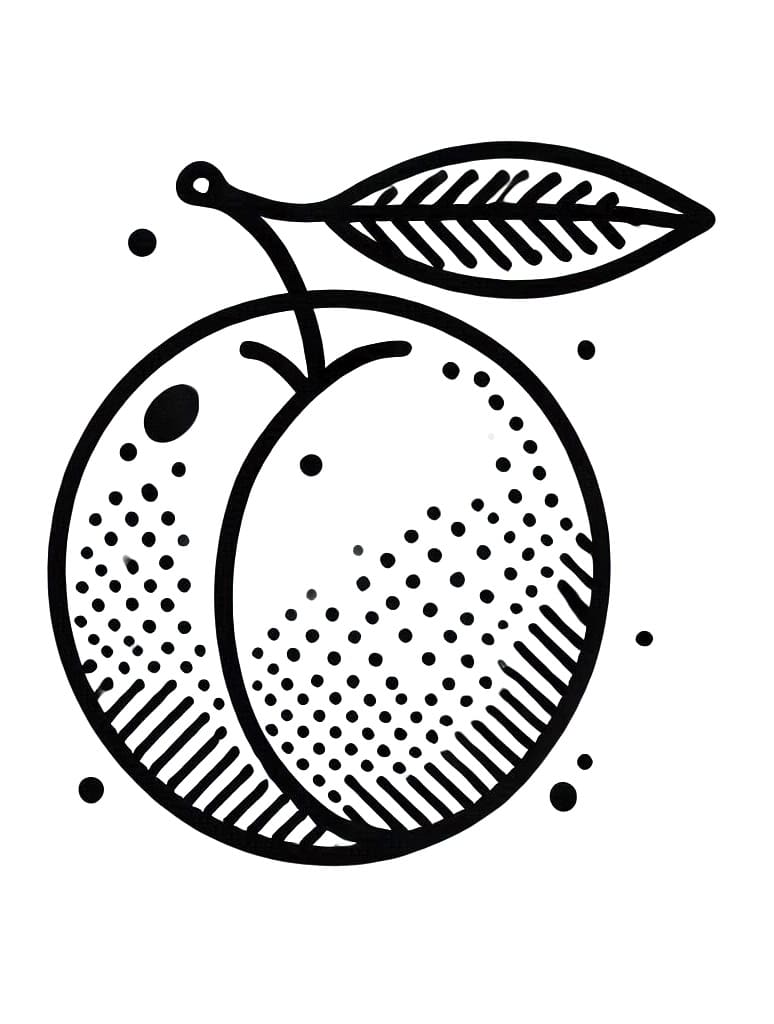 Desenho de Ameixa para Crianças para Colorir
