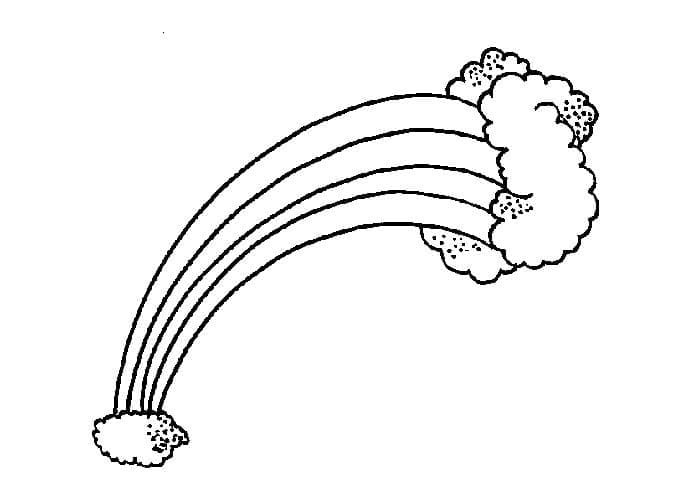Desenho de Arco Íris Imprimivel para Crianças para Colorir