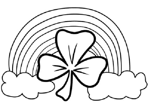 Desenho de Arco Íris Imprimivel para Colorir