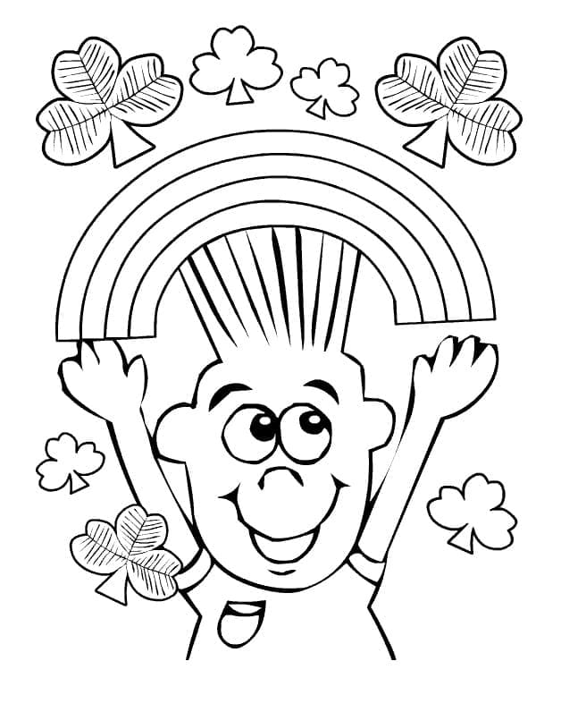 Desenho de Arco Íris Incrível para Colorir