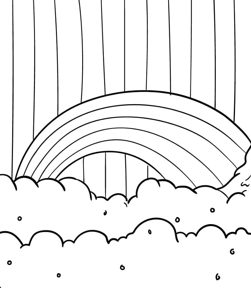 Desenho de Arco Íris para Crianças de 1 Ano para Colorir
