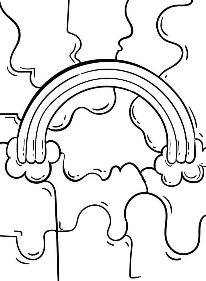 Desenho de Arco Íris para Crianças de 2 Anos para Colorir