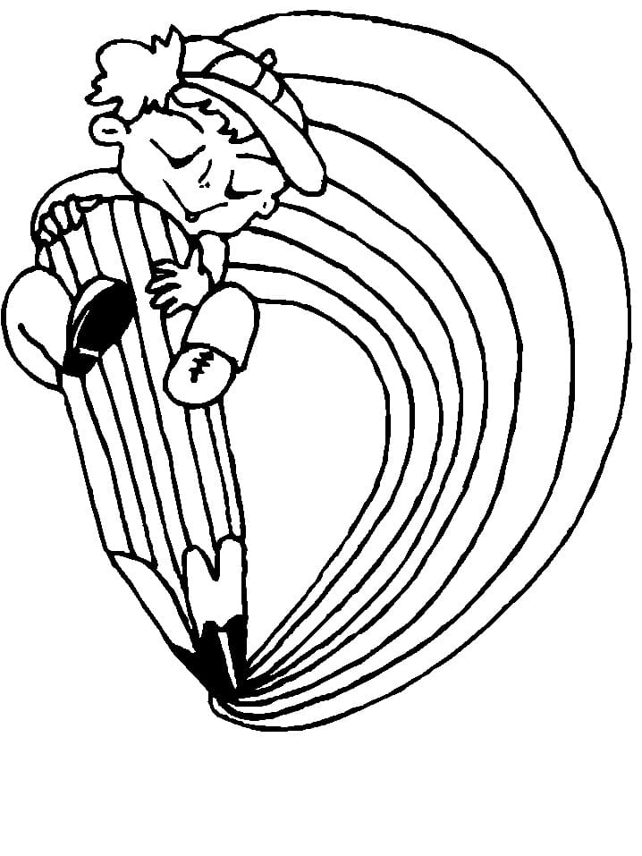 Desenho de Imprimivel Grátis Arco Íris para Colorir