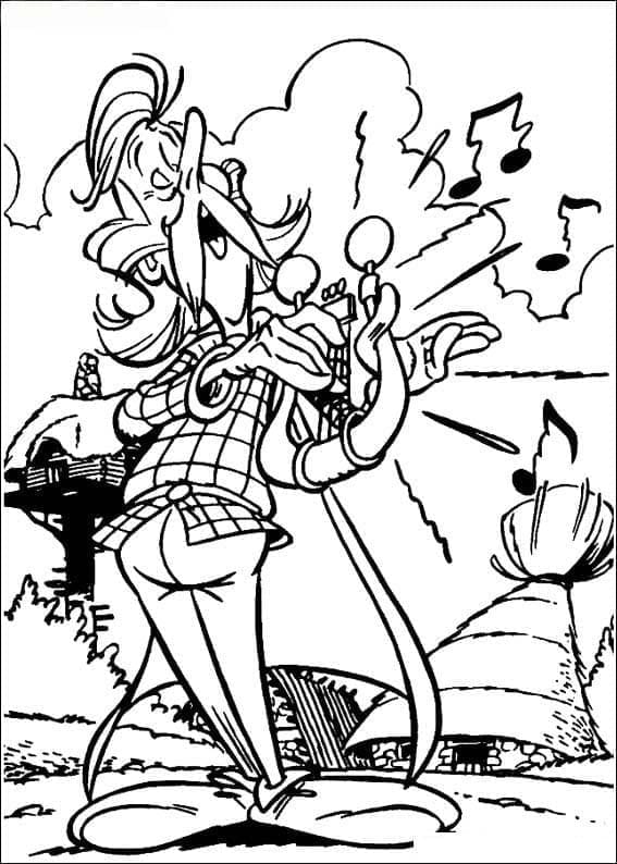 Desenho de Assurancetourix de Asterix para Colorir