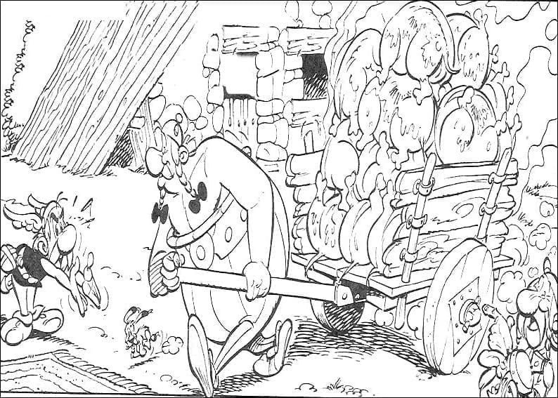 Desenho de Asterix em Pdf para Colorir
