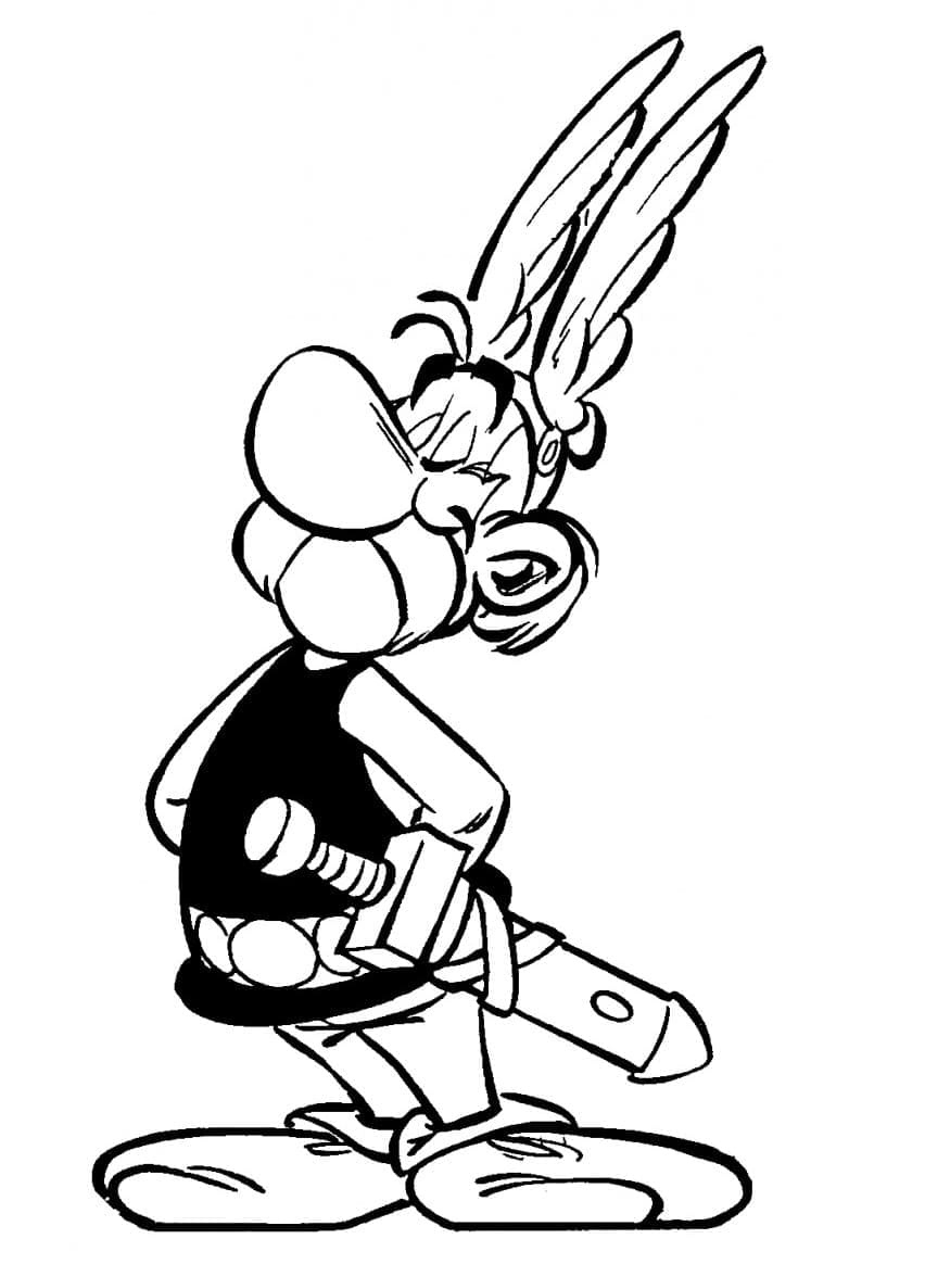 Desenho de Asterix Grátis para Colorir