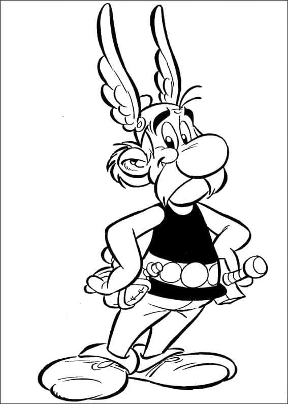 Desenho de Asterix Grátis para Crianças para Colorir