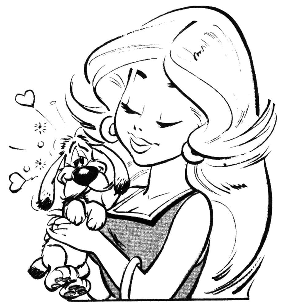 Desenho de Falbala e Ideiafix para Colorir