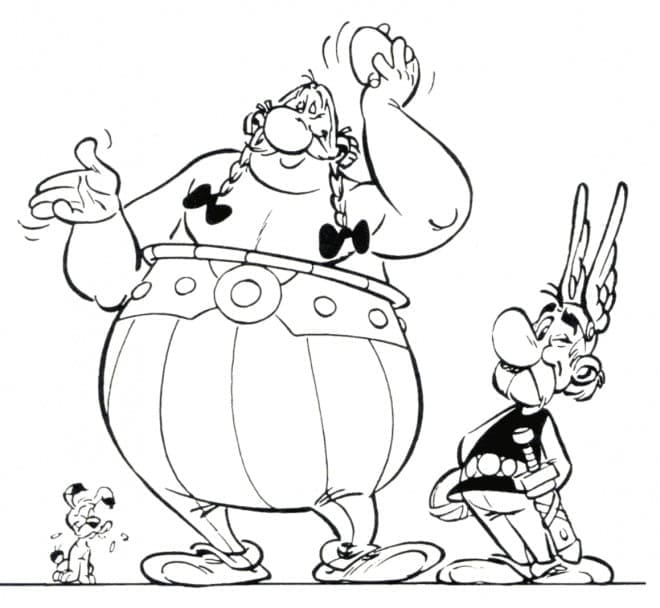 Desenho de Ideiafix Asterix e Obelix para Colorir