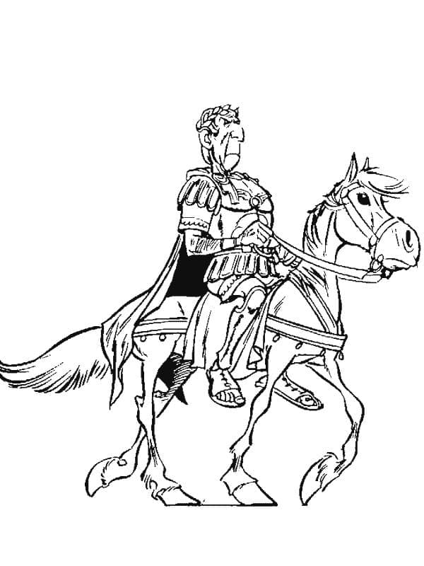 Desenho de Julio César de Asterix para Colorir