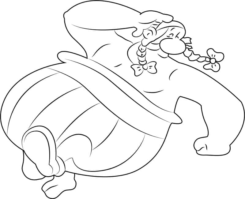Desenho de Obelix Correndo para Colorir
