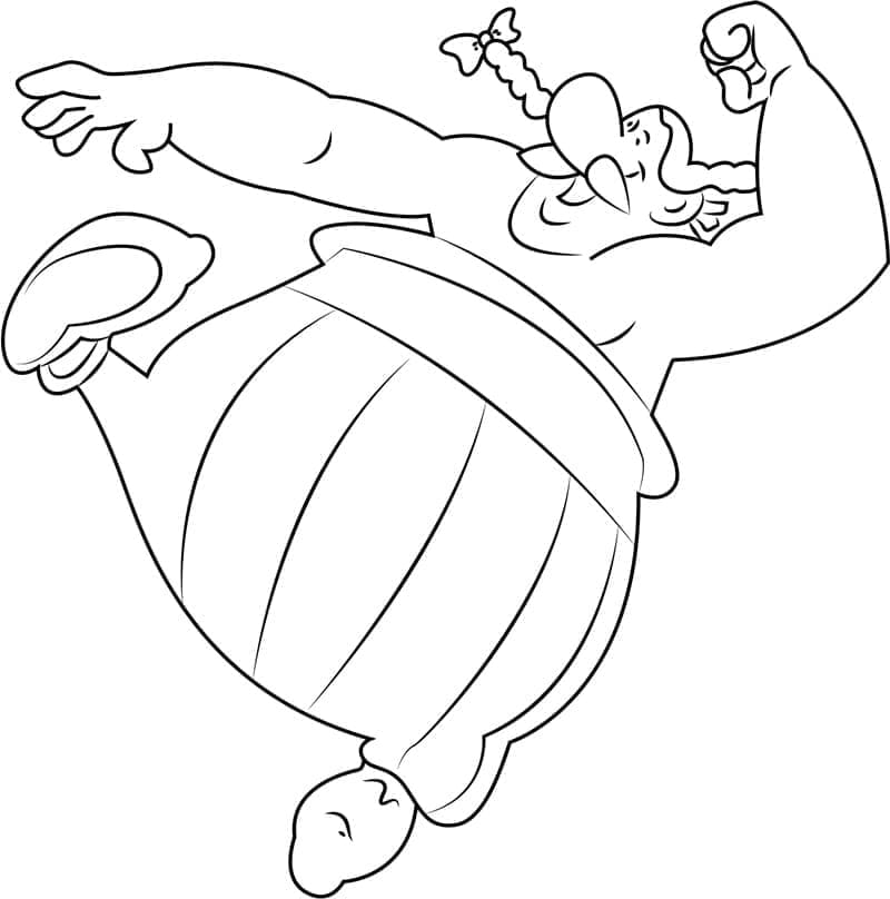 Desenho de Obelix Feliz para Colorir