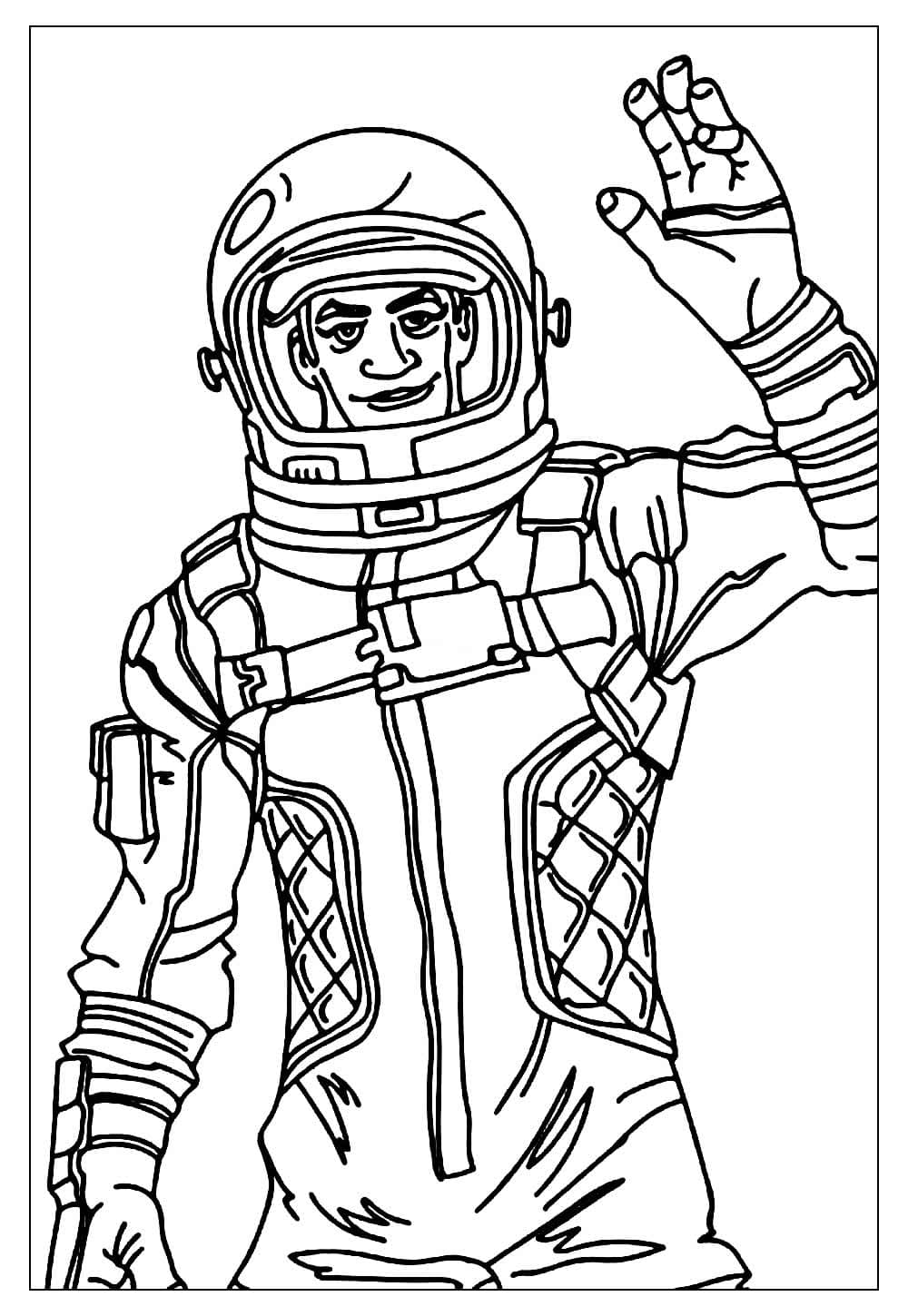 Desenho de Astronauta Imprimivel para Crianças para Colorir