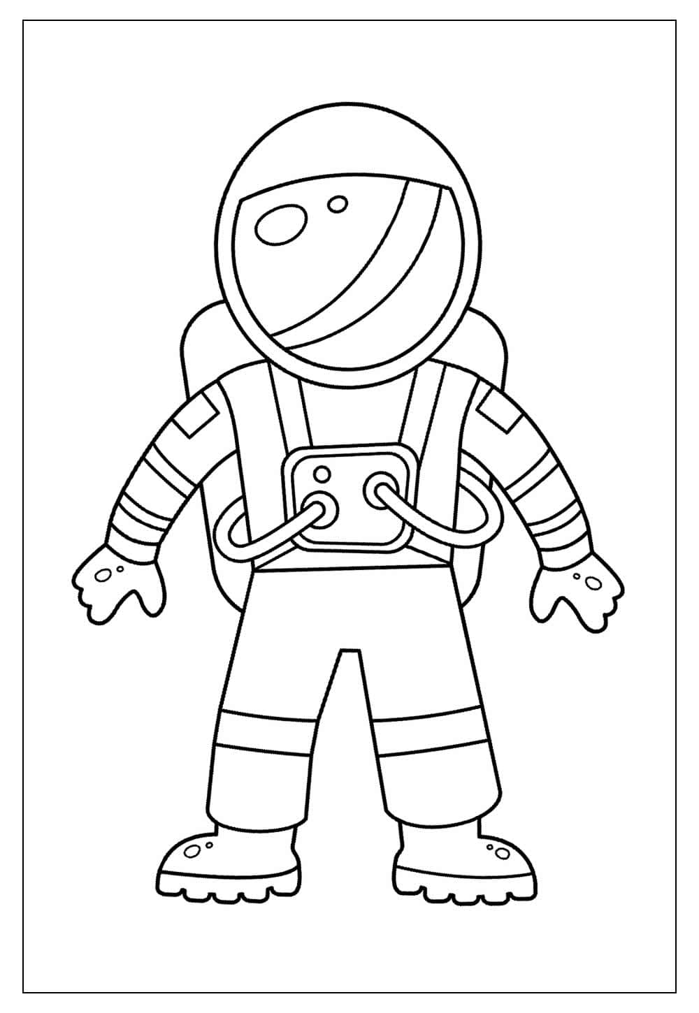 Desenho de Astronauta para Crianças para Colorir