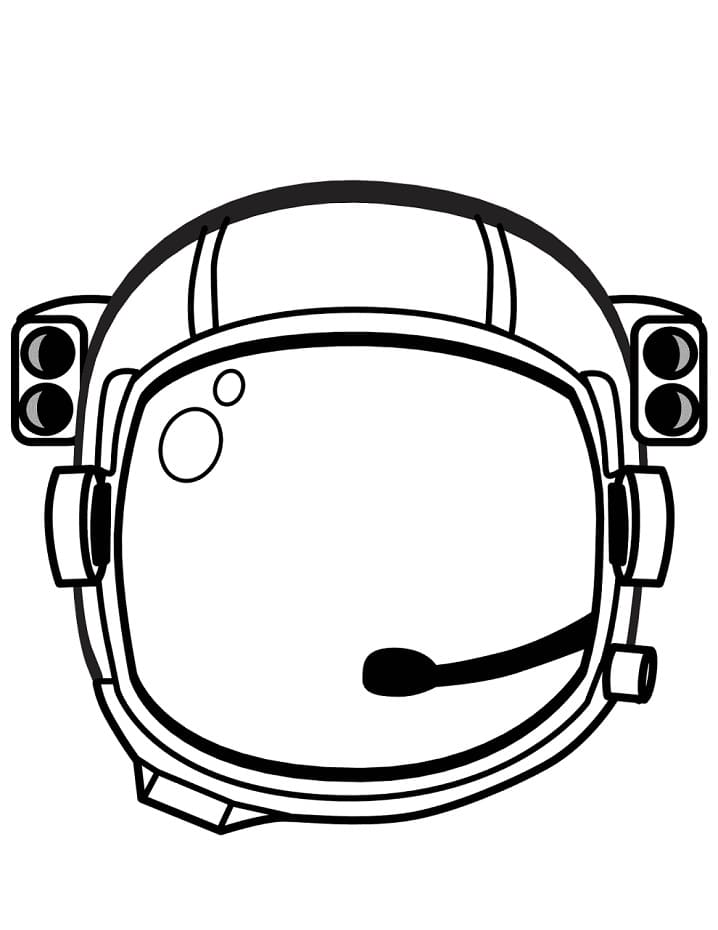 Desenho Capacete de Astronauta para Colorir