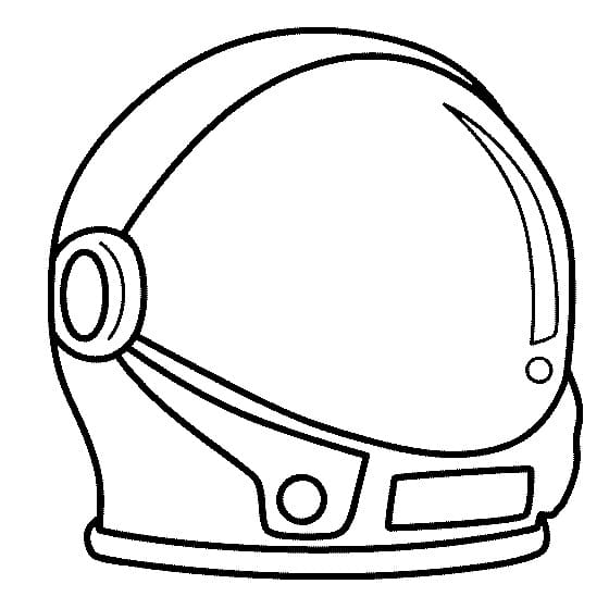 Desenho de Capacete de Astronauta Perfeito para Colorir