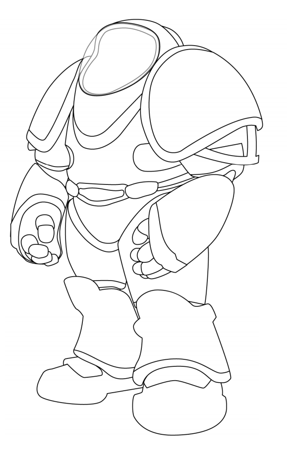 Desenho de Robô do Astronauta A4