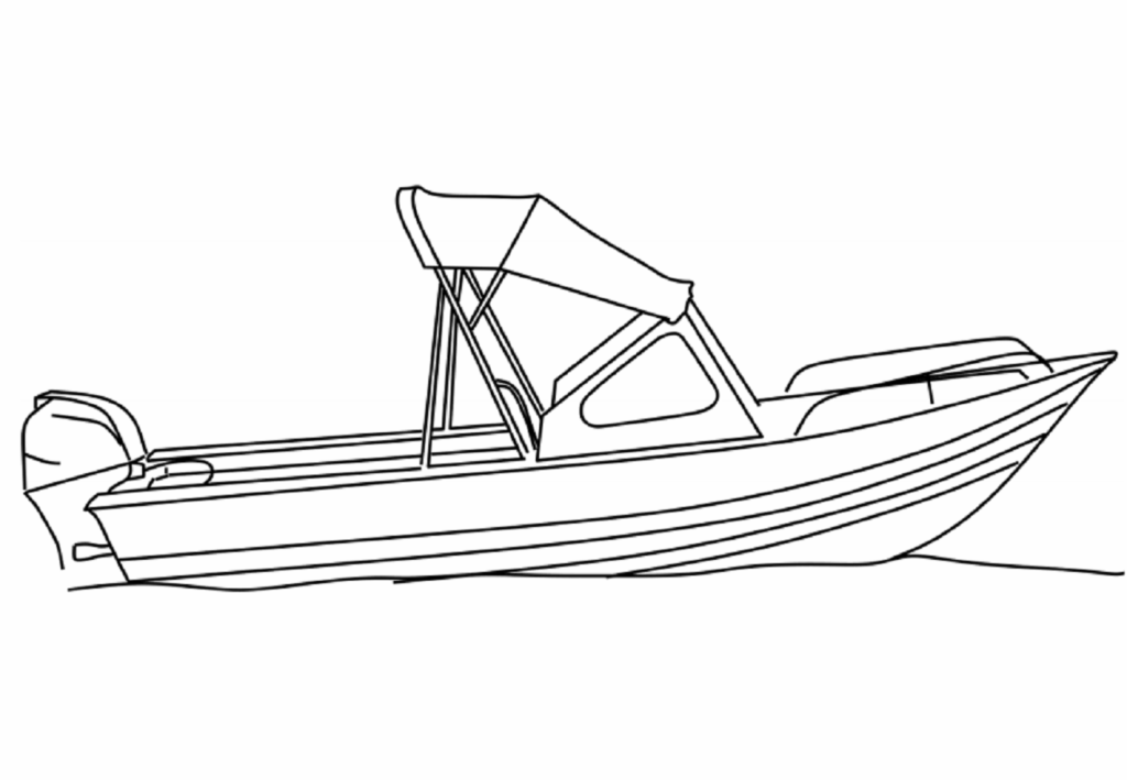 Desenho de Barco Pdf para Colorir