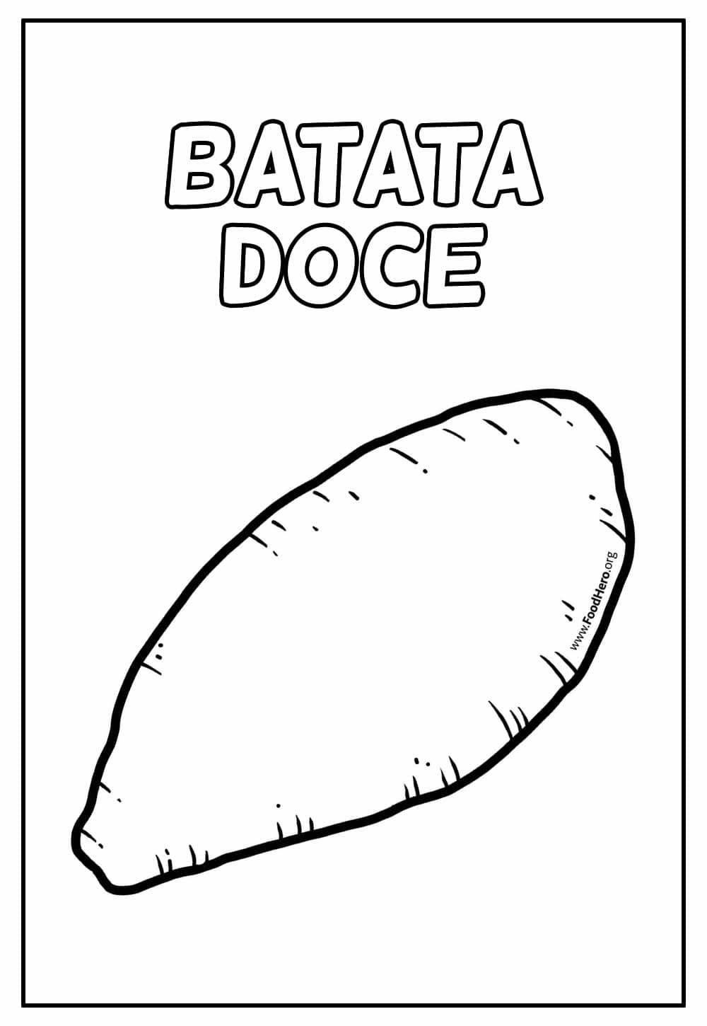 Desenho de Batata Doce Grátis para Crianças para Colorir
