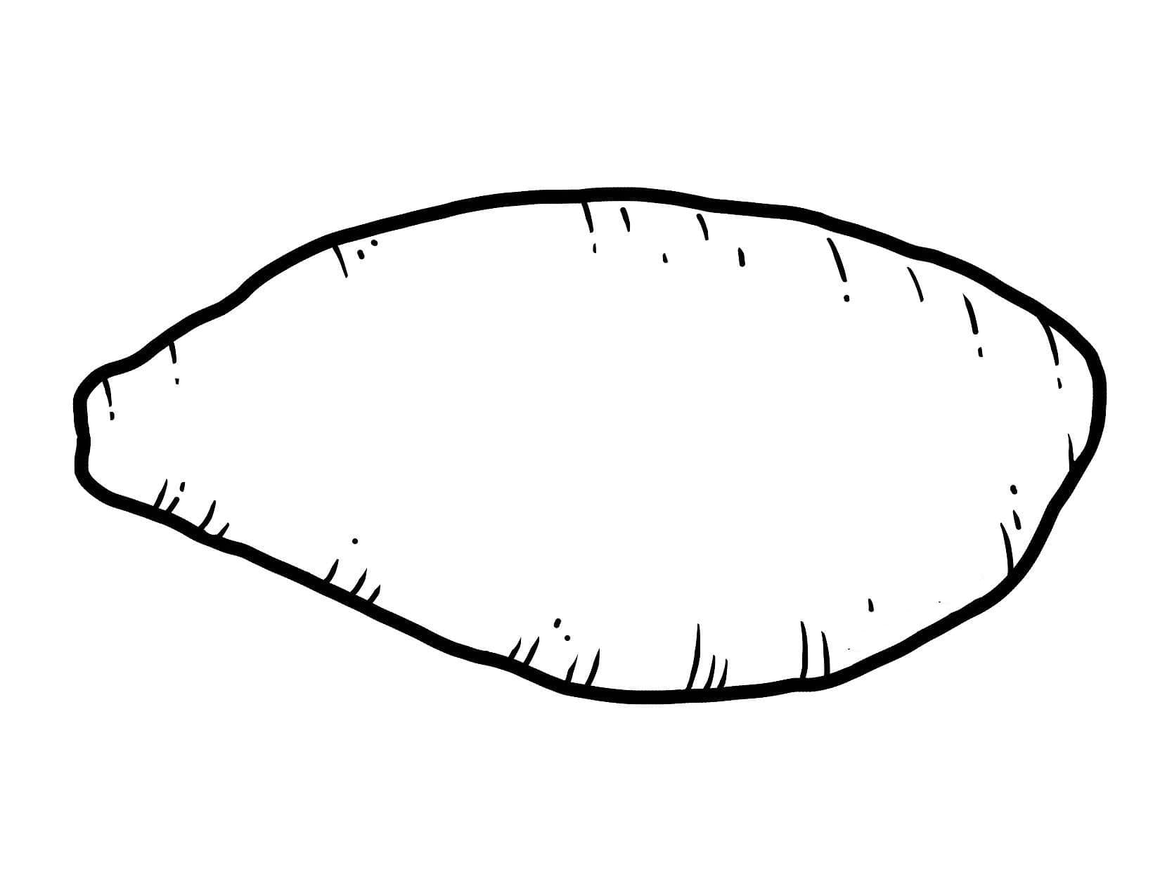 Desenho de Batata Doce para Crianças para Colorir