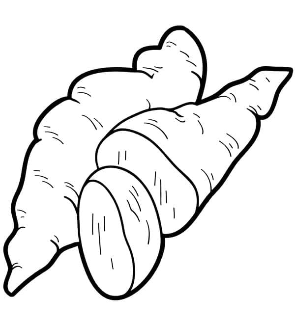 Desenho de Duas Batata Doce para Pintar em Pdf