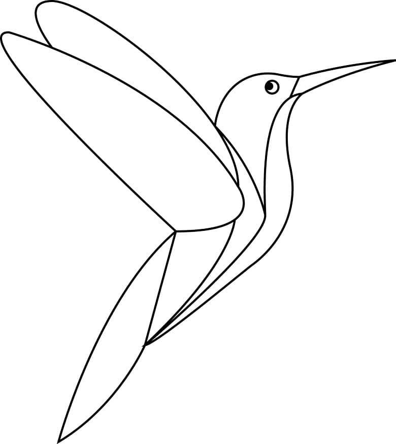 Desenho de Beijá Flor Fofo para Colorir Baixar Lápis de Cor