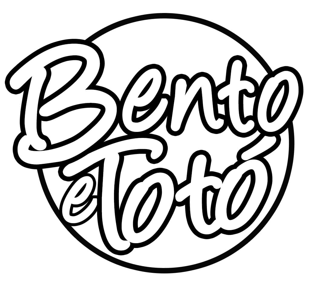 Desenho Logo Bento e Toto para Colorir
