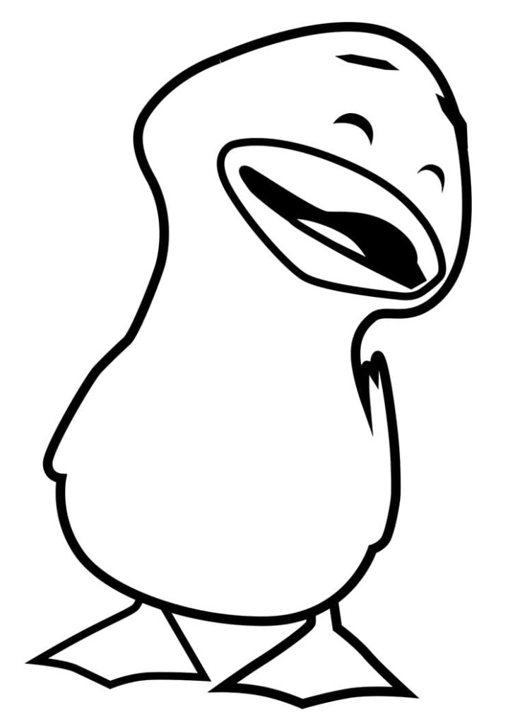 Desenho Patinho Vermelho para Colorir