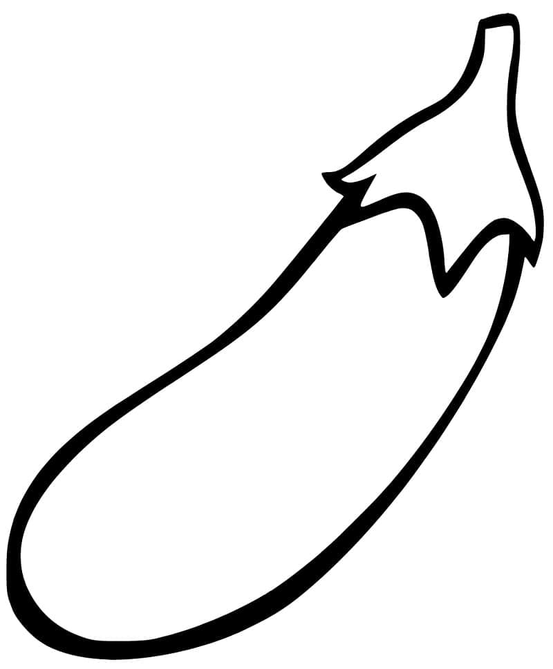 Desenho Berinjela Fácil para Colorir